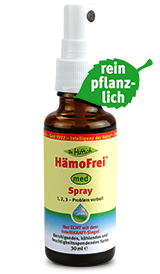 HämoFrei ®  Spray  - statt Hämorrhoiden-Salbe 